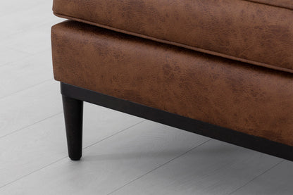 Model 01 3-Seater Left Chaise Sofa, Chestnut