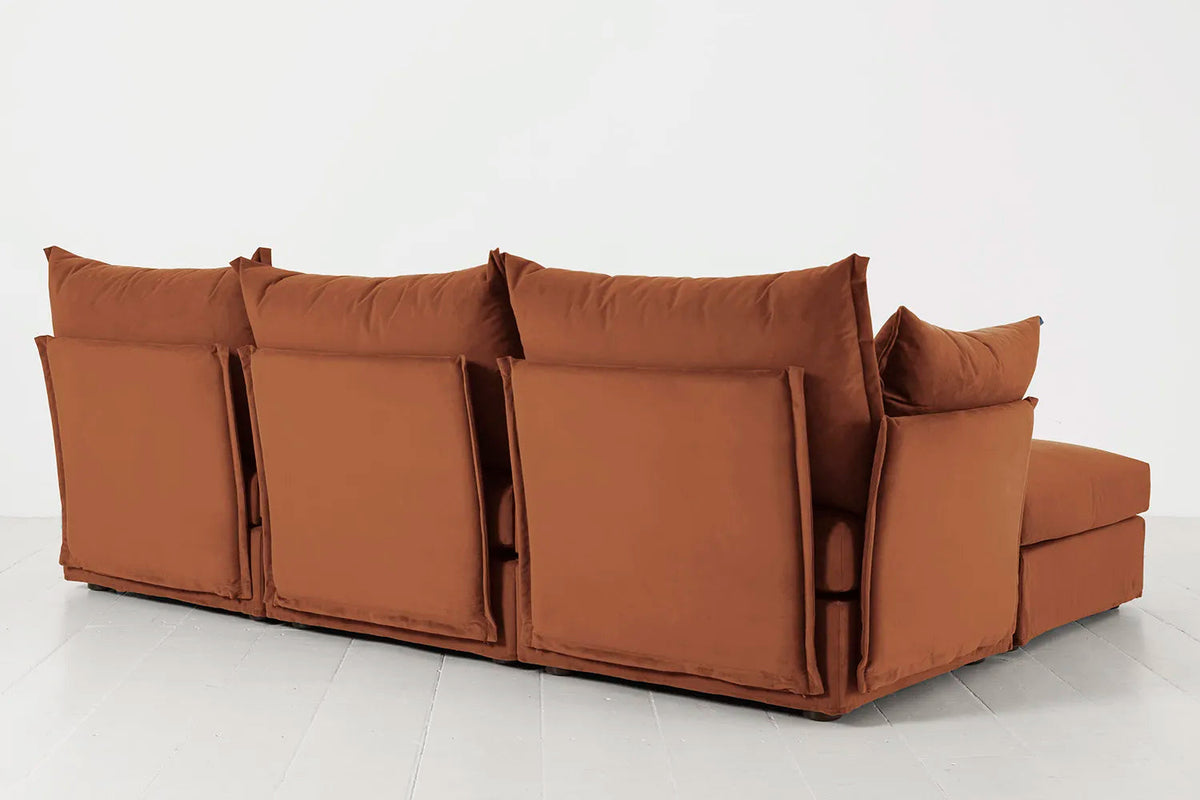 Model 06 3-Seater Right Chaise Sofa, Umber